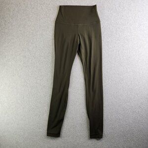 Lululemon Leggings Womens 2 Align Pant 28" Dark Olive Nulu Buttery Soft Hi Rise